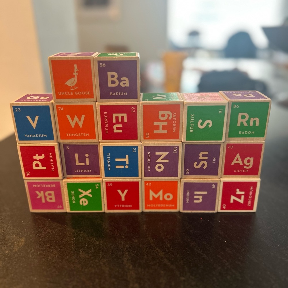 Uncle Goose Periodic Table of Elemental Blocks - Multicolor 20 piece - Picture 2 of 4